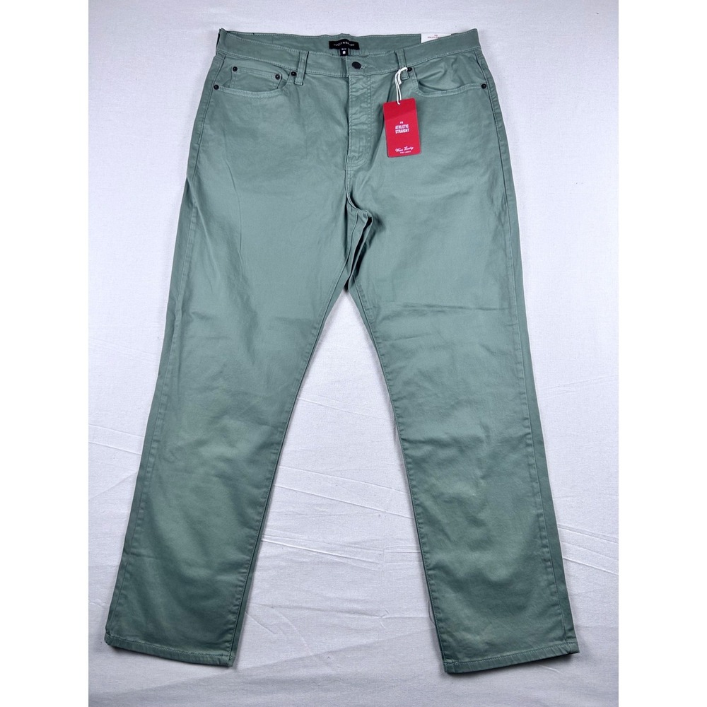 Lucky Brand 410 Athletic Straight Pants Mens 38x32 Sage Green Chinos New